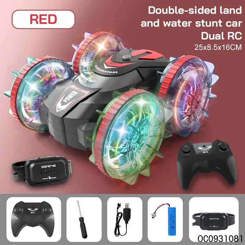 Hand Gesture Remote Control RC Stunt Amphibious Car New Double Sided 360 for Sale