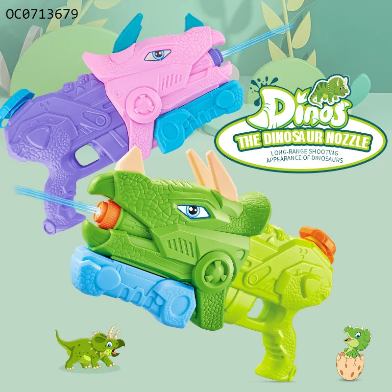 Summer Pool Plastic Dinosaur Shape Wholesale Most Powerful Strongest Water Spray High Pressure Pump Toy Water Guns for Children