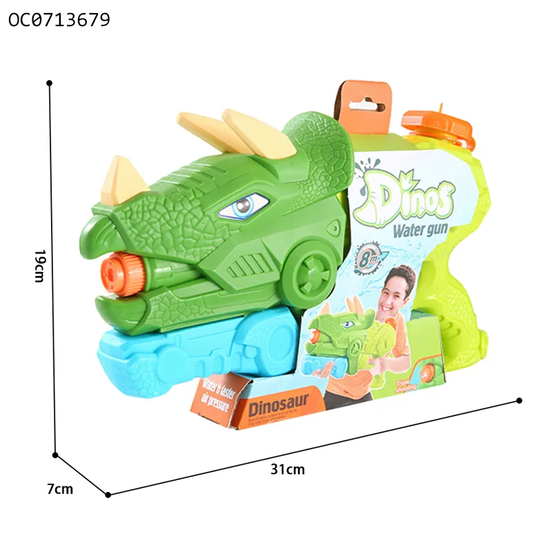 Summer Pool Plastic Dinosaur Shape Wholesale Most Powerful Strongest Water Spray High Pressure Pump Toy Water Guns for Children