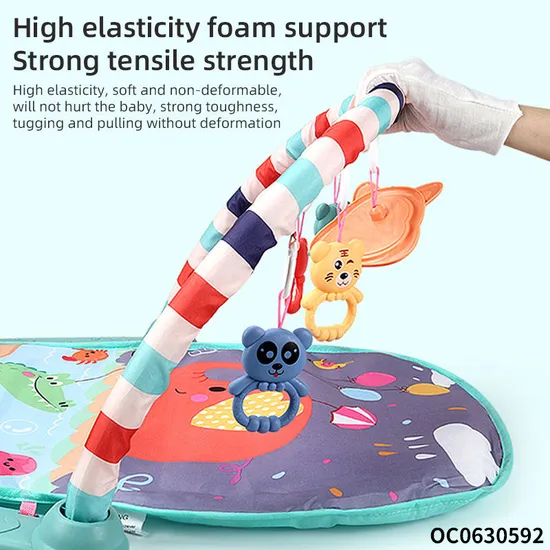 Hot Selling Safe Padded Keyboard New Born Baby Gym Play Mat for Floor with Musical Piano Playmat
