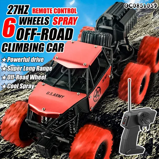 Climbing OEM 6 Wheels RC Alloy Small Spray Stunt 1: 14 Model Car