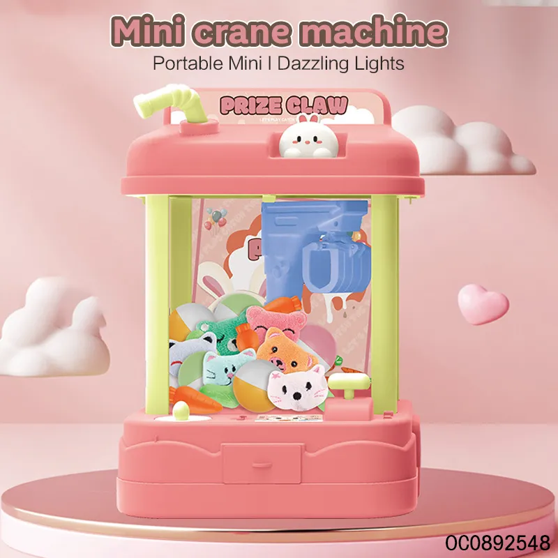 Battery Powered Toy Coin Operated Crane Claw Vending Machine for Kids