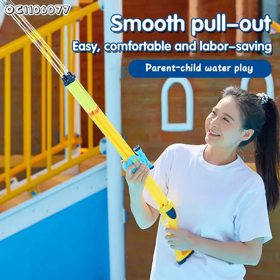 Wholesale Big Hand Plastic Hand Pump Fun Newtoys Long Range High Pressure Water Gun with 4 Tubes