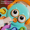 Baby Hand Guard Teether Food Grade Silicone Chew Montessori Sensory Rattle Toy for 0-6 6-12 Months with Matching Shape Blocks