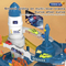 Space Theme Electric Slot Game Car Racing Track Toys with Light up and Music