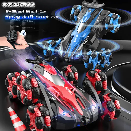 Wholesal LED Lighting Hand Gesture Sensing Remote Control 6 Wheels RC Drift Stunt Car with Music