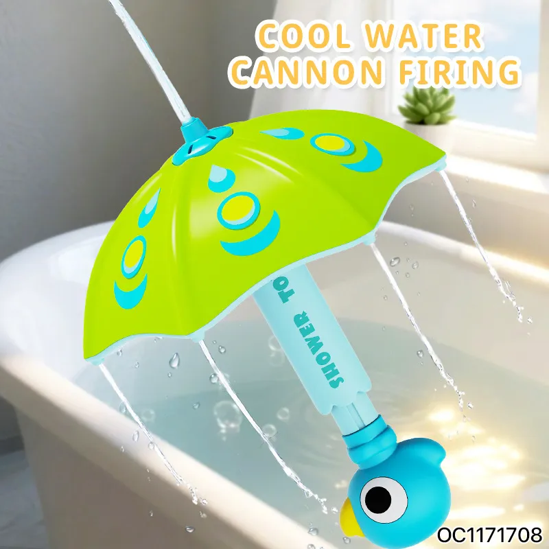 Small Umbrella New Design Cool Kids Bath Shower Water Gun Spray Sensory Toy 2025 Water Activity Game for Kids Shooting Water