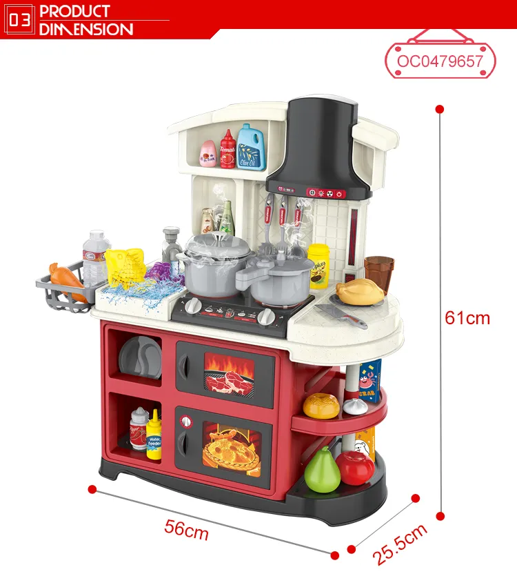 Modern Luxury Household Items Miniature Kitchen Toys Play Set for Cooking