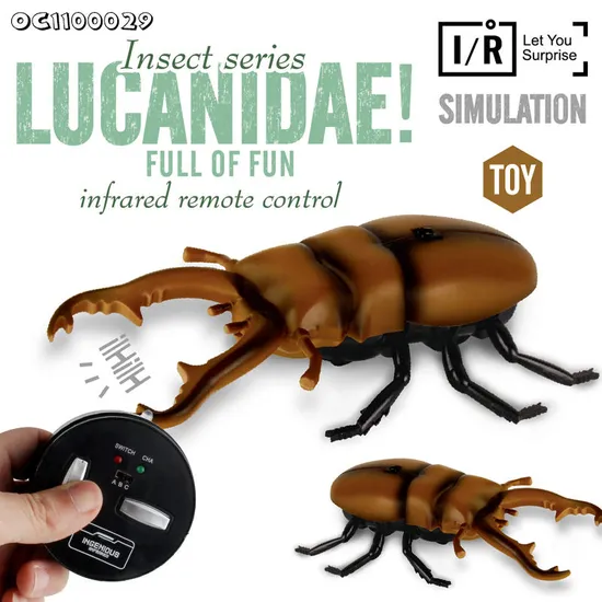 Trending Products 2025 Small Rhinoceros Beetles Model Crawling Insect Robot New Toy with Remote Control for Kids