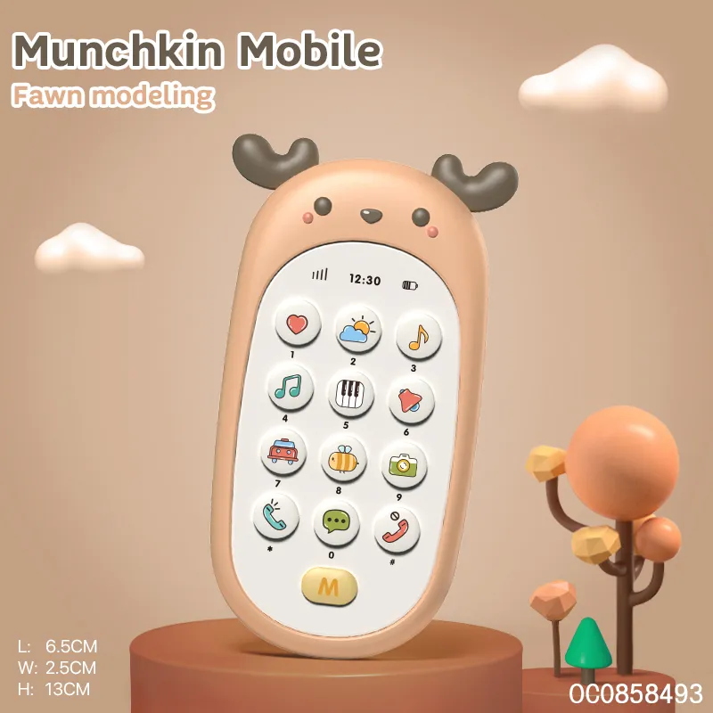 Cartoon Deer Other Baby Toys Early Education Electronic Sensory Musical Phone Toy Plastic