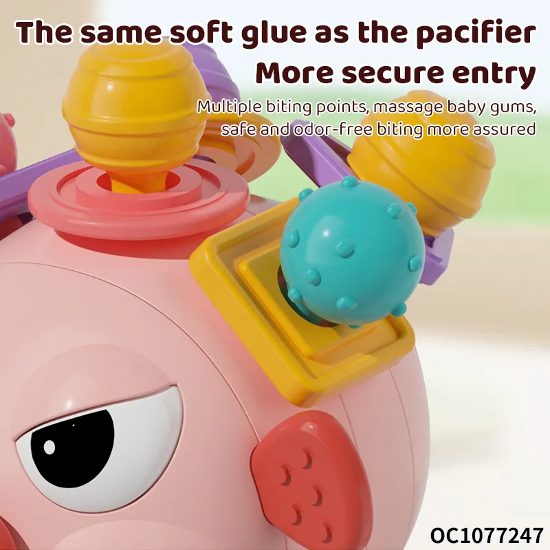 Hand Eye Coordination Training Shape Color Cognitive Development Toys Silicone Baby Teether Non Toxic Activity Cube for Baby