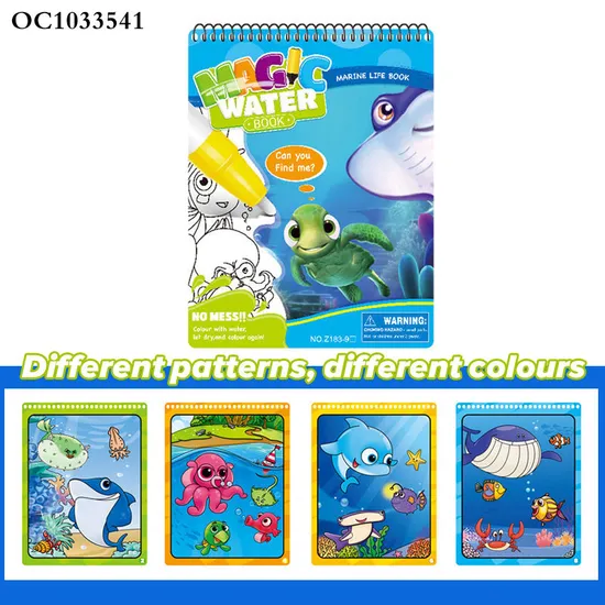 Sea Animals Pattern Creative and DIY Toys Custom Magic Water Coloring Book Educational Games From The Age of 3 Years