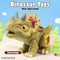 Children Triceratops Electric Toy Dinosaur Model Moving and Can Walk Battery Operated with Night Light and Sound for Kids