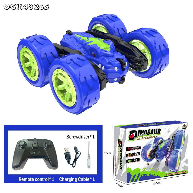 4WD 360 Flip Light up Stunt Rolling Remote Control Cars RC Stunt Toy Cars for Children