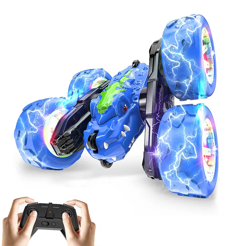 4WD 360 Flip Light up Stunt Rolling Remote Control Cars RC Stunt Toy Cars for Children