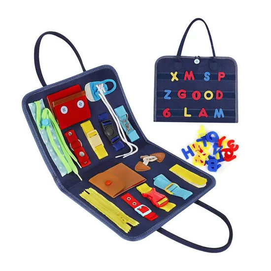 Learning Resources ABC Alphabet Activity Set Montessori Educational Toys Felt Busy Learning Board for Toddlers