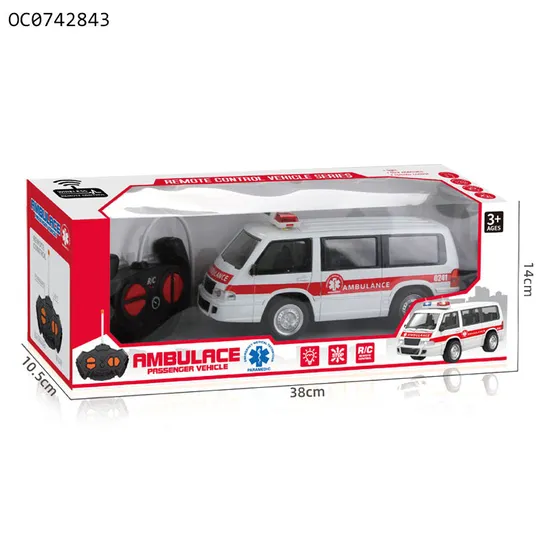 Wholesale Remote Control RC Ambulance with Light Toy Car for Kids