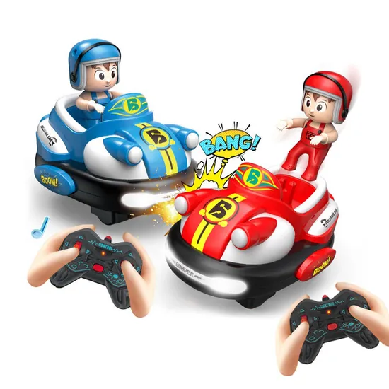 Wholesale Plastic Kids Electric Funny Toy Remote Control Fighting Robot Battle Bumper Cars for 2 Players