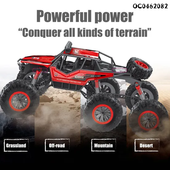 Metal off-Road 1: 8 Electric Remote Model Control RC Drift Toy 6 Wheels