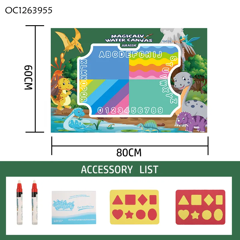 Montessori Educational Water Doodle Drawing Mat Kids Painting Writing Board Learning Early Education Toys