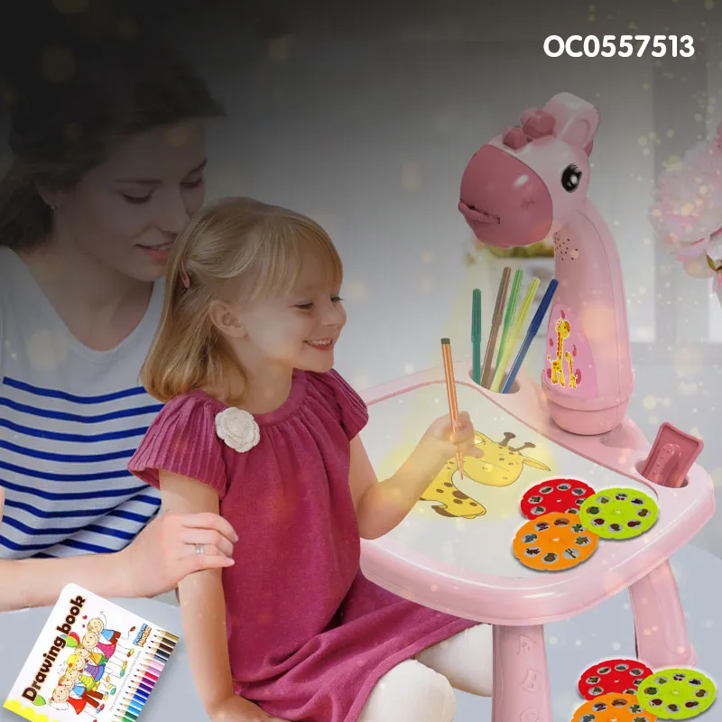 Kids Colour Set Toys Creative Projector Wholesale Magnetic Writing Drawing Table Board