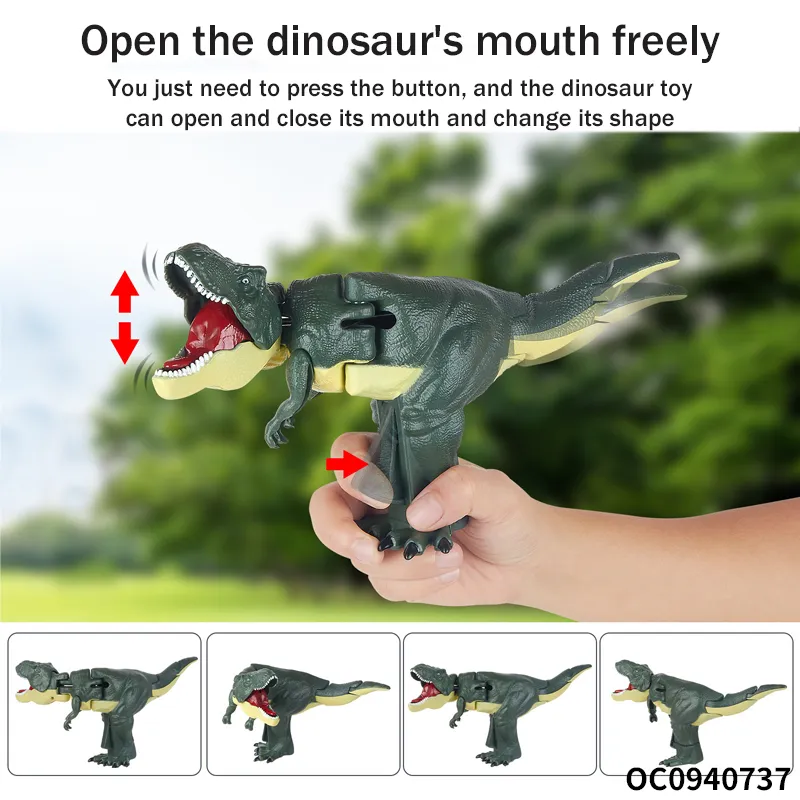 Dinosaur Shape Decompression Electronic Fidget Plastic Toy Gun for Boys with Sound and Light