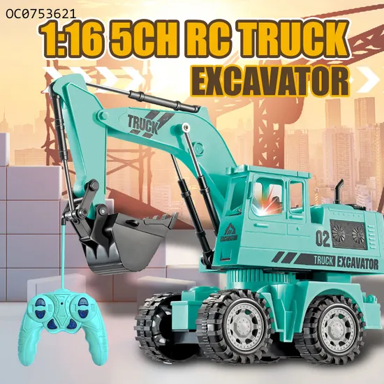 RC Miniature Excavation Equipment Remote Control Digger Kids Electric Construction Toys Excavator Electric RC Truck