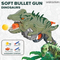 OEM Super Power Safe Weapon Kids Cheap Plastic Soft Foam Bullet Custom Interesting Dinosaur Gun Shooting Toys