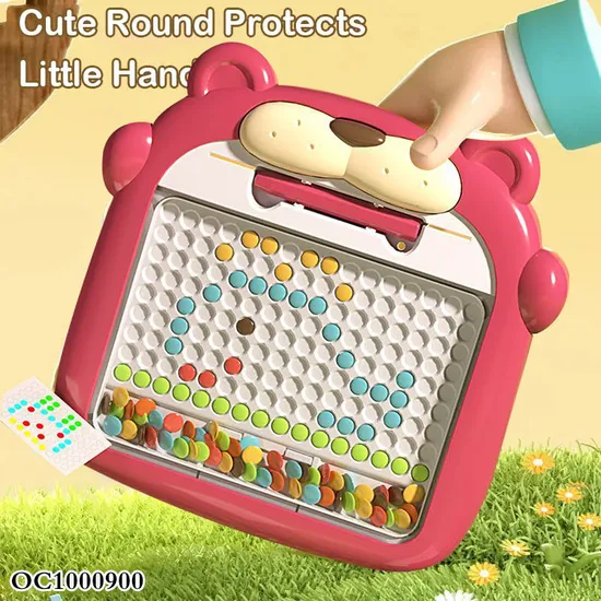 Wholesale Educational Montessori Creative Puzzle Card Montessori Colorful Magnetic Drawing Pad Doodle Board Educational Toy for Kids