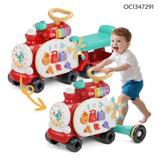 Multifuntional Cube Musical Baby Early Educational Learning Walk Train Baby Walker with Wheels and Seat for a 1 Year Old Infant