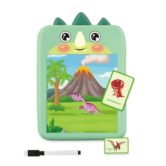 Montessori Educational Sensory Dinosaur Theme Early Education Creative Small Puzzles Colorful Doodle Board Drawing Tablet Toyplastic