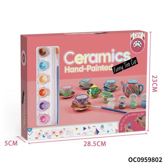 Design Cup Doodle Hand Ceramic Painting Art and Craft DIY Montessori Educational Creative Toys for Kids