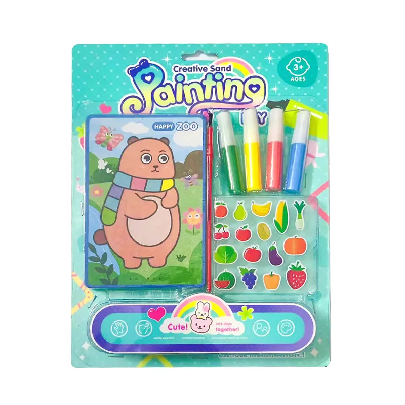 Wholesale Painting Colored Kids DIY Art Set Educational Child Montessori Cartoon Handmade Popular DIY Toy