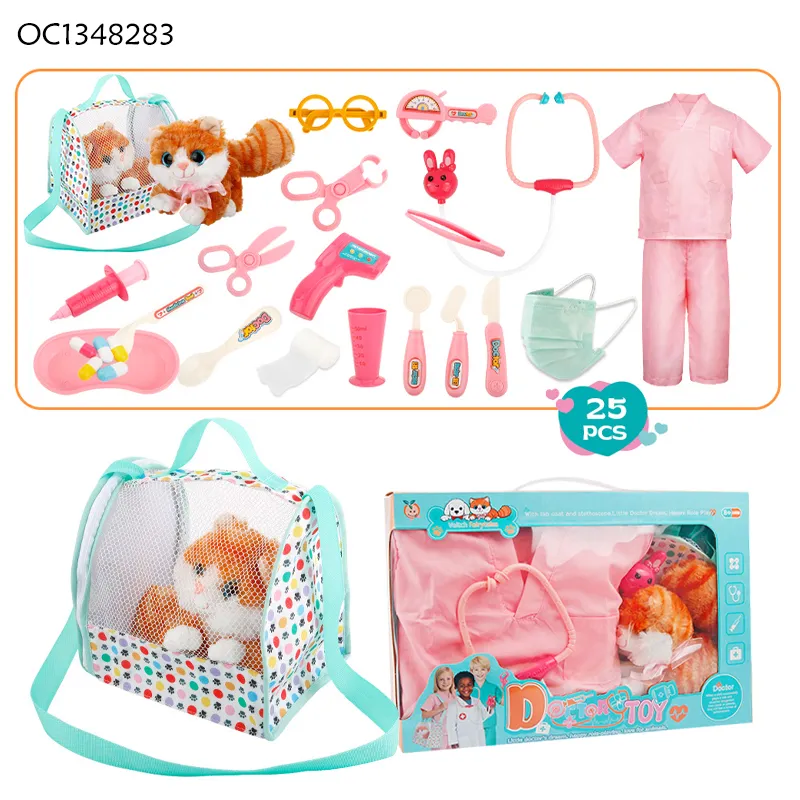 Wholesale 3D Kids Plastic Medical Equipment Pretend Interactive Montessori Creative Doctor Play Set