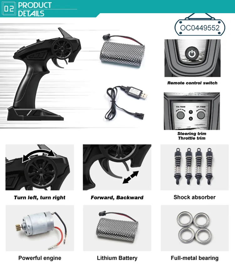 Wholesale Four Wheel Drive Electric High Speed Wholesale 1/14 Scale Remote Control RC Car