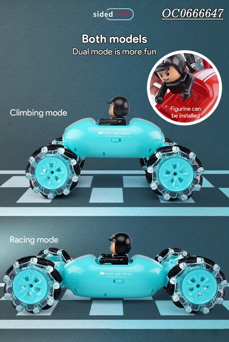 Wholesale Spray Function Radio Control Robot Advanced Technology RC Stunt Twisting Car Toy
