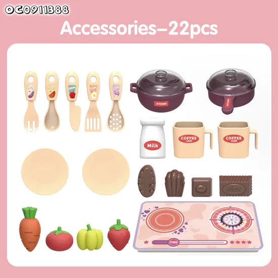 Wholesale Children Small Simulation Plastic Kitchen Mini Appliances Pink Cooking Pretend Toys for Kids