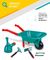 Pretend Planting Flower Kids 12 PCS Multi Garden Tool Set with Cart