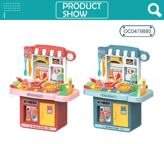 Wholesale Kids Luxury Role Pretend Play Cooking Dinner Spray Children's Plastic Kitchen Table Set Toy