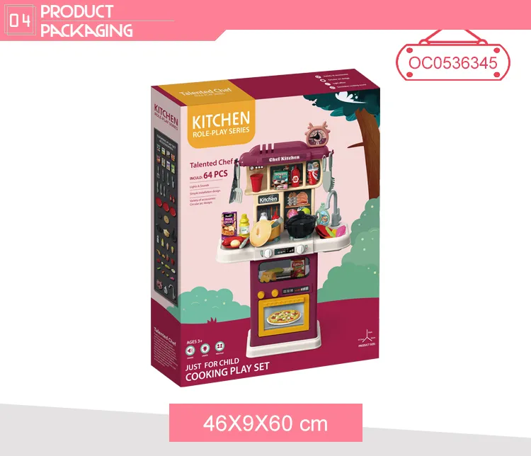 Wholesale Plastic Children House Food Toys Big Kitchen Cooking Pretend Role Play Set