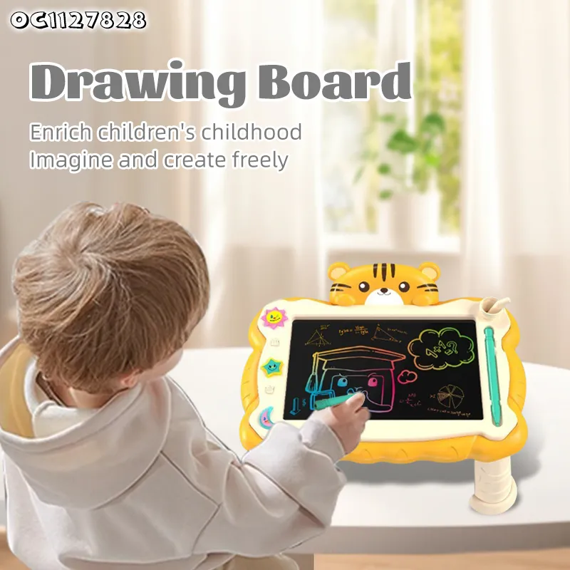 Wholesale Educational Cartoon Tiger Light up Graphic Drawing Table Doodle Graffiti Writing Drawing Tool Electronic Board Toys
