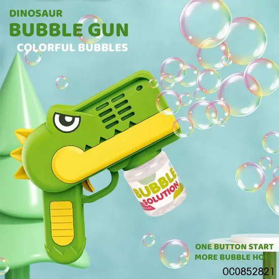 Multi Holes Light up Electric Dinosaur Bubble Maker Machine Guns for Kids