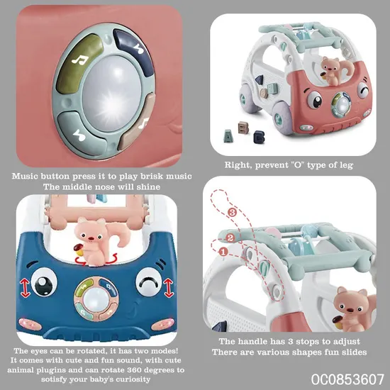 Early Education Kids Wholesale New Designed Wheel Educational Baby Walker with Music