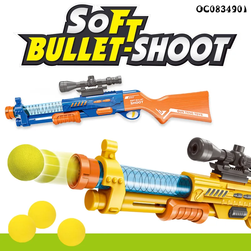 Long Safe New Toys Air Powered Shooting Games Soft Foam Balls Kids Gun for Boys