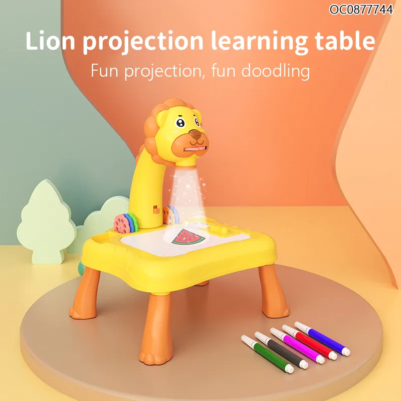 Wholesale Magnetic Writing Children Cartoon Lion Design Kids Educational Toys Table Drawing Board