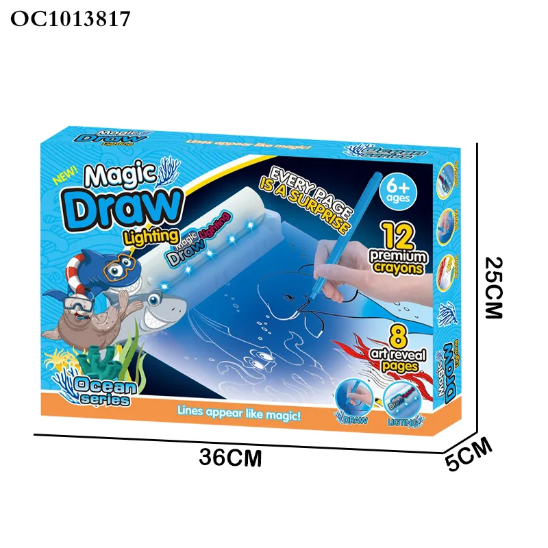Wholesales Montessori Children LED Light Graffiti Drawing Board Colors Creative Educational Kids Toy
