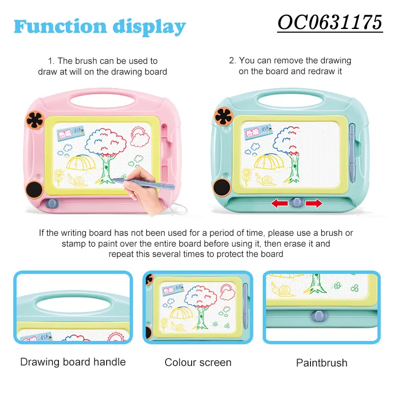 Kids Children Intelligent Magnetic Educational DIY Wholesale Magnetic Writing Drawing Board