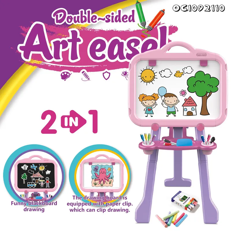 Montessori Creative Double Sided Drawing Board Whiteboard and Chalkboard Kids Children Educative Toys
