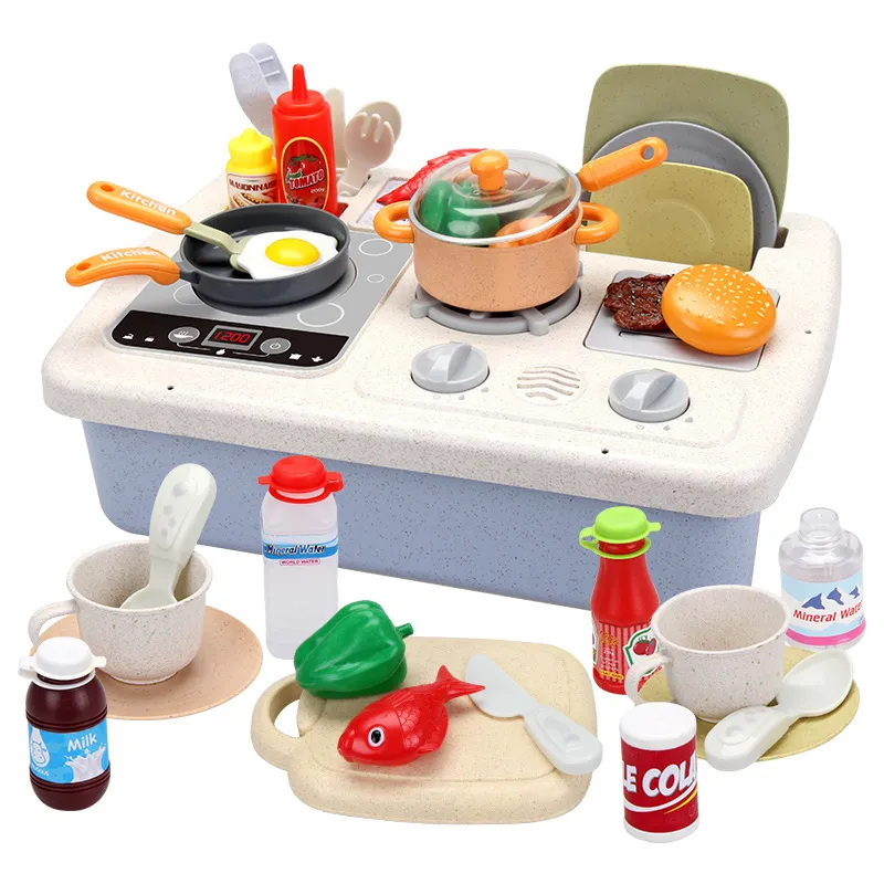 Wholesale Mini Simulation Cooking Kitchen Pretend Role Play Toys Set for Kids