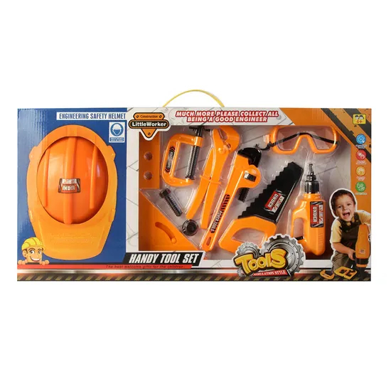 Pretend Play Engineer Tool Set Toys Helmet Kids Garden Kit Tool Hand Tool Set for Boys
